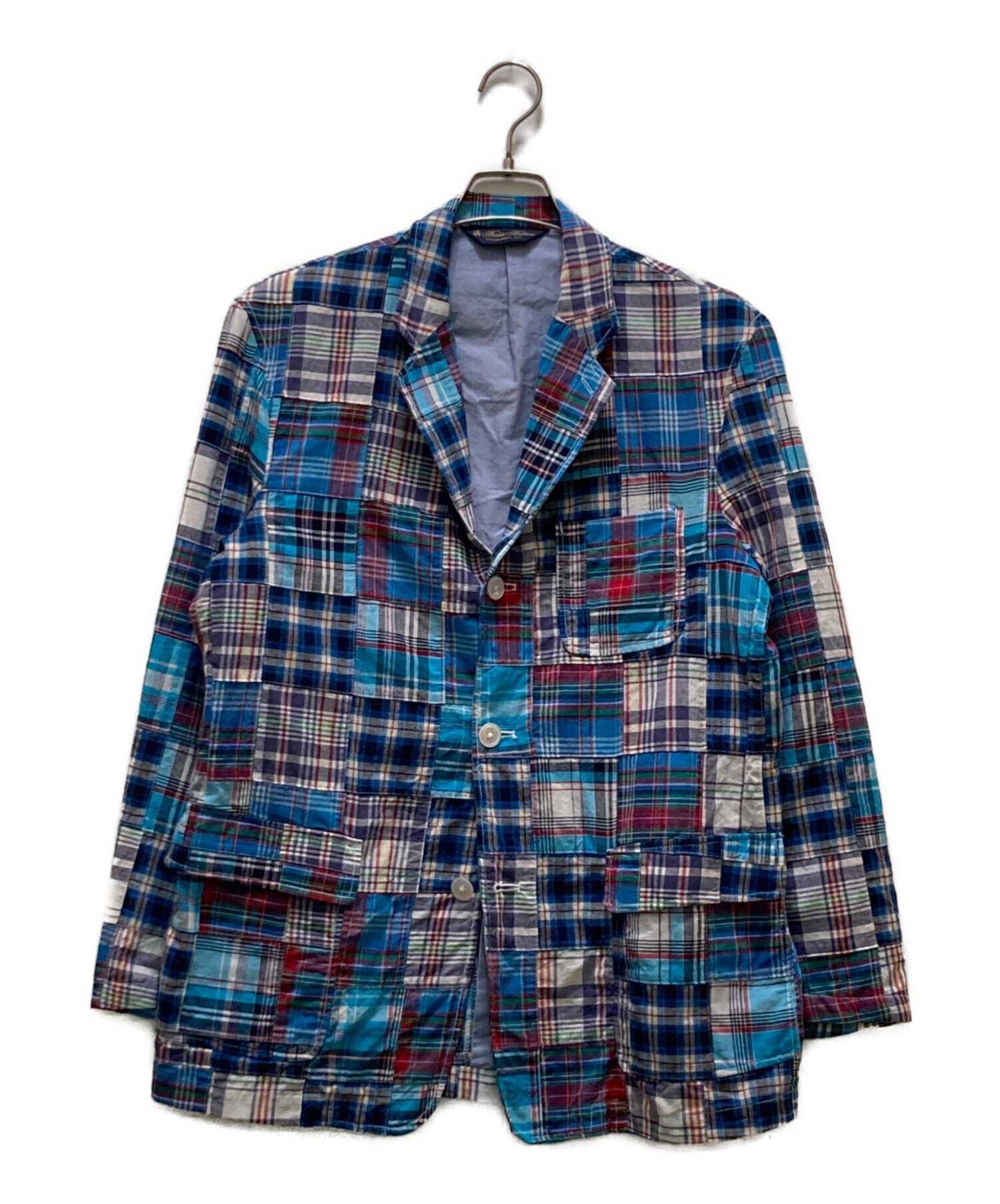 【中古】ブルックスブラザーズ Brooks Brothers シルクリネン チェック 2B カジュアルジャケット【サイズ40】【メンズ】 中古・古着通販】BROOKS BROTHERS (ブルックスブラザーズ) 3Bパッチ