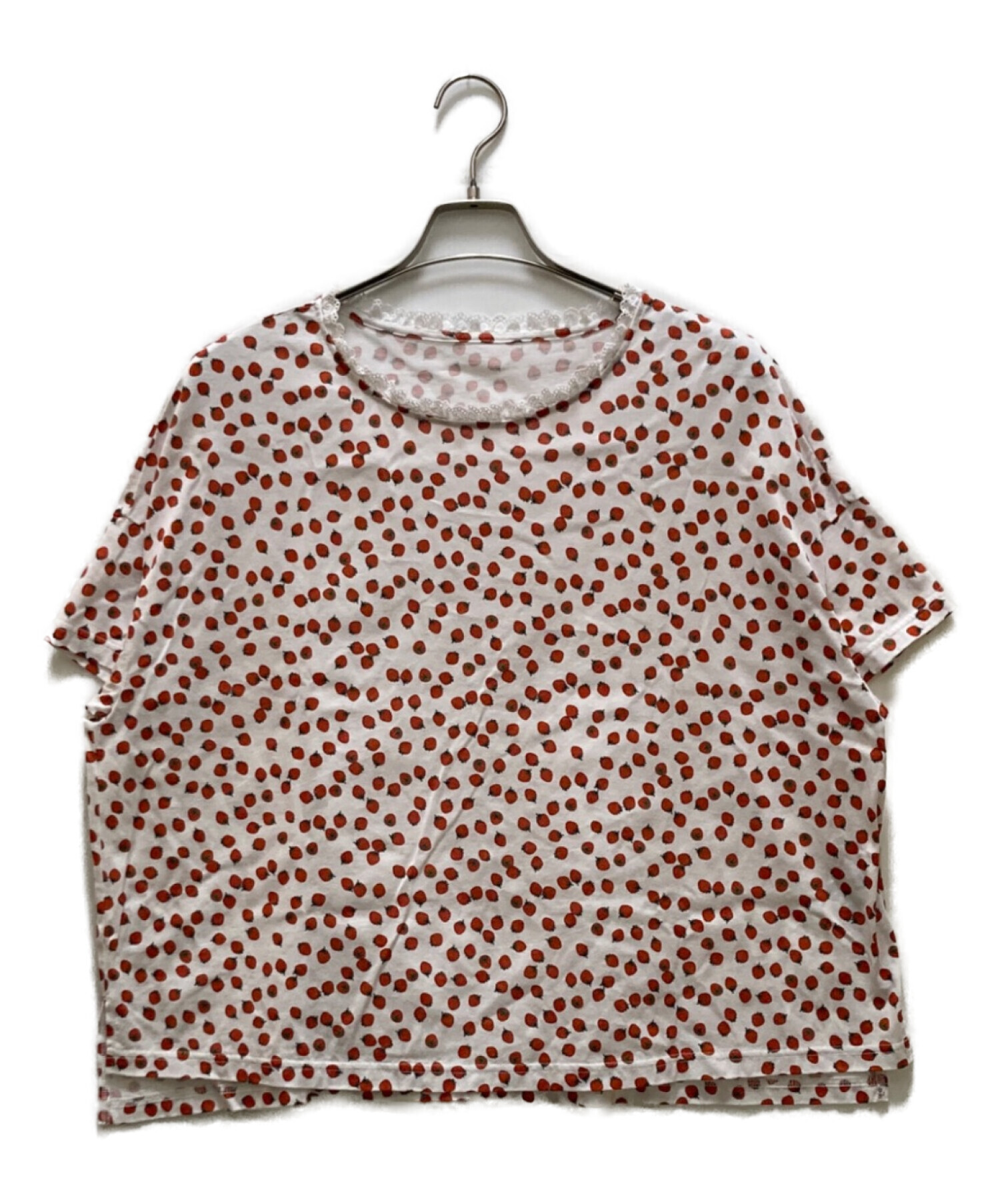 中古・古着通販】yukiemon (ユキエモン) いちご変形Tシャツ レッド