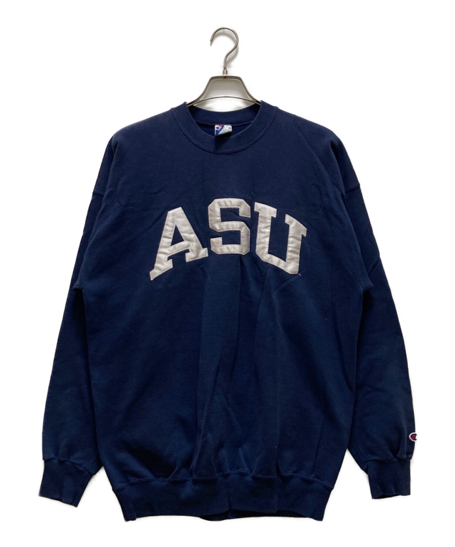 Champion FORT POLK スウェット Sサイズ ネイビービンテージ 中古・古着通販】Champion (チャンピオン) 90sオールドスウェット