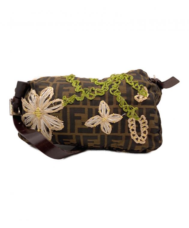 中古・古着通販】FENDI (フェンディ) 花柄刺繍マンマバケットバッグ