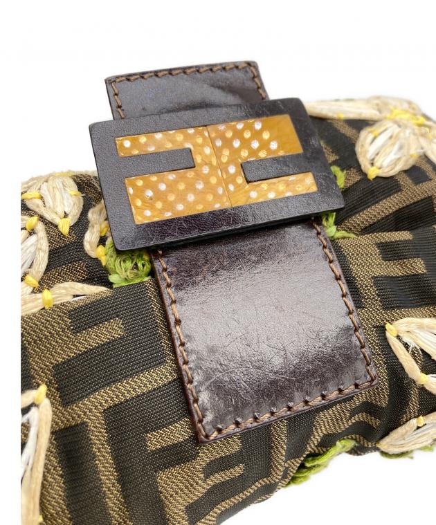 中古・古着通販】FENDI (フェンディ) 花柄刺繍マンマバケットバッグ