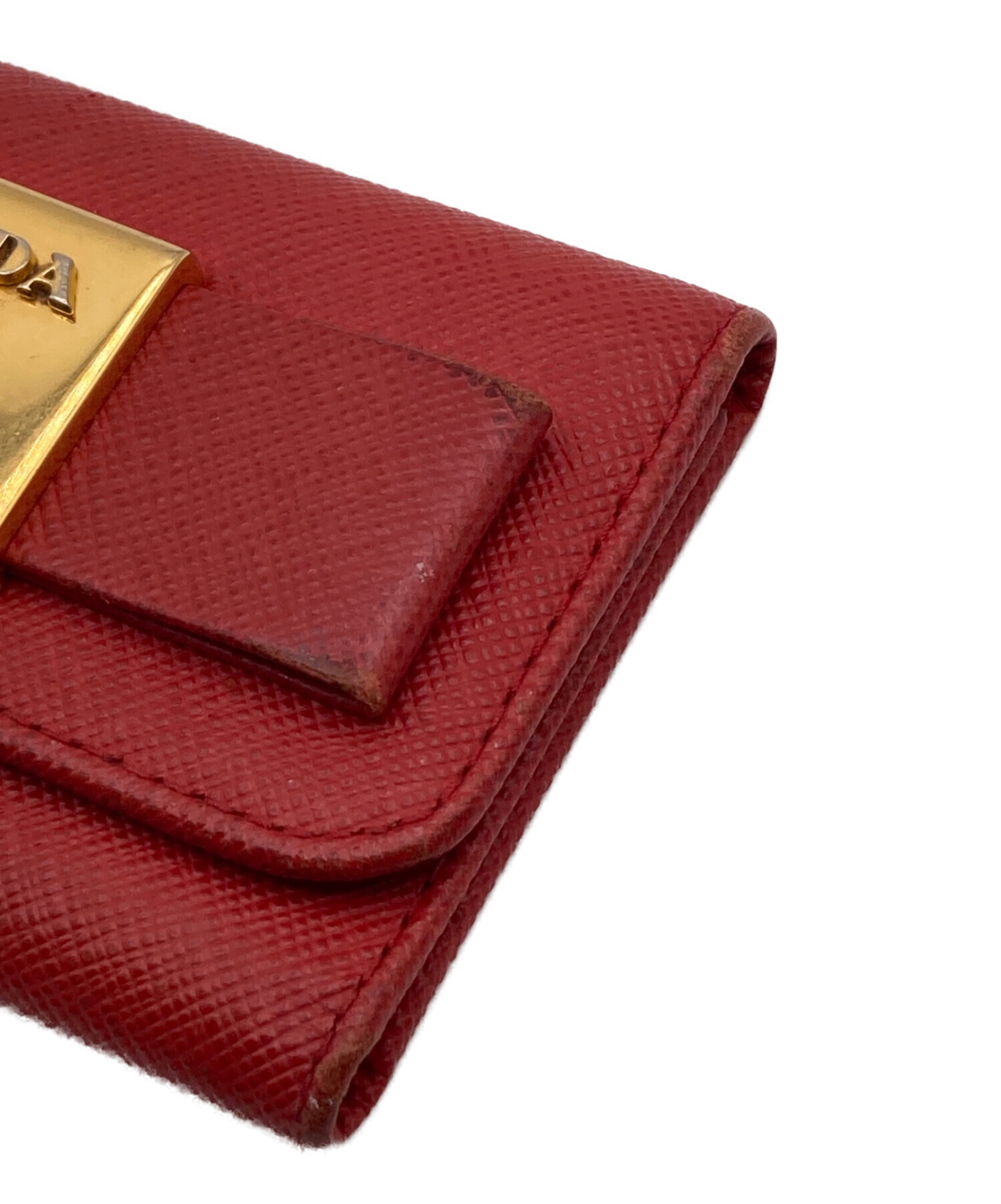 中古・古着通販】PRADA (プラダ) サフィアーノ6連キーケース レッド