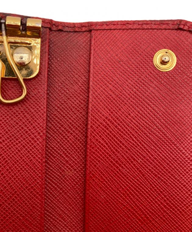 中古・古着通販】PRADA (プラダ) サフィアーノ6連キーケース レッド
