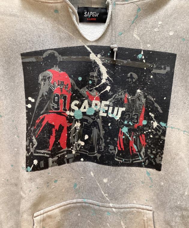 中古・古着通販】SAPEur (サプール) BIG3 ヴィンテージ加工パーカー