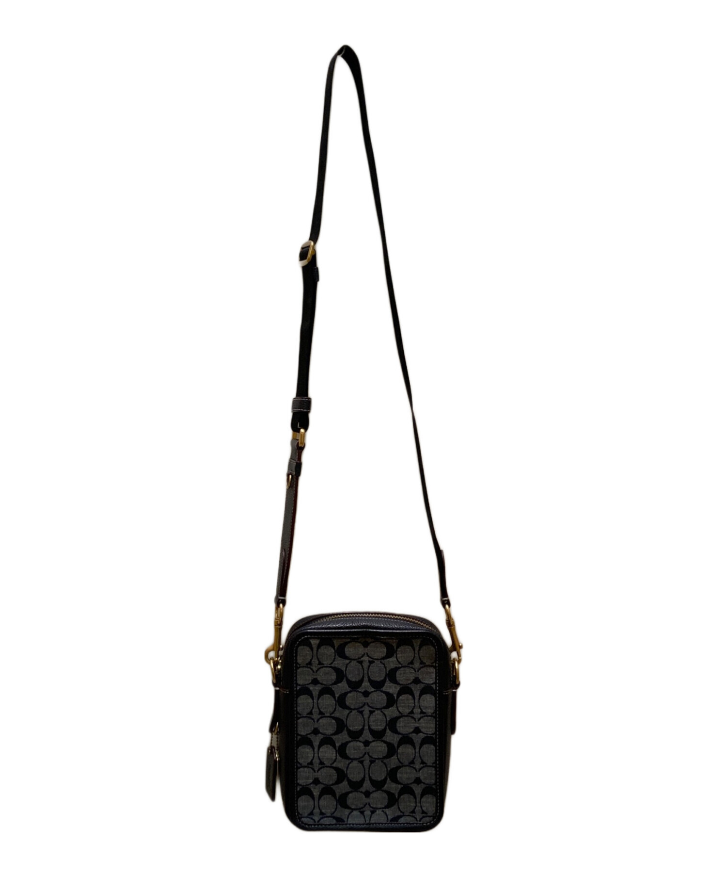 美品✨コーチ ショルダーバッグ サリバン PVC シボ革 シグネチャー 中古・古着通販】COACH (コーチ) サリバン クロスボディ・シグネチャー