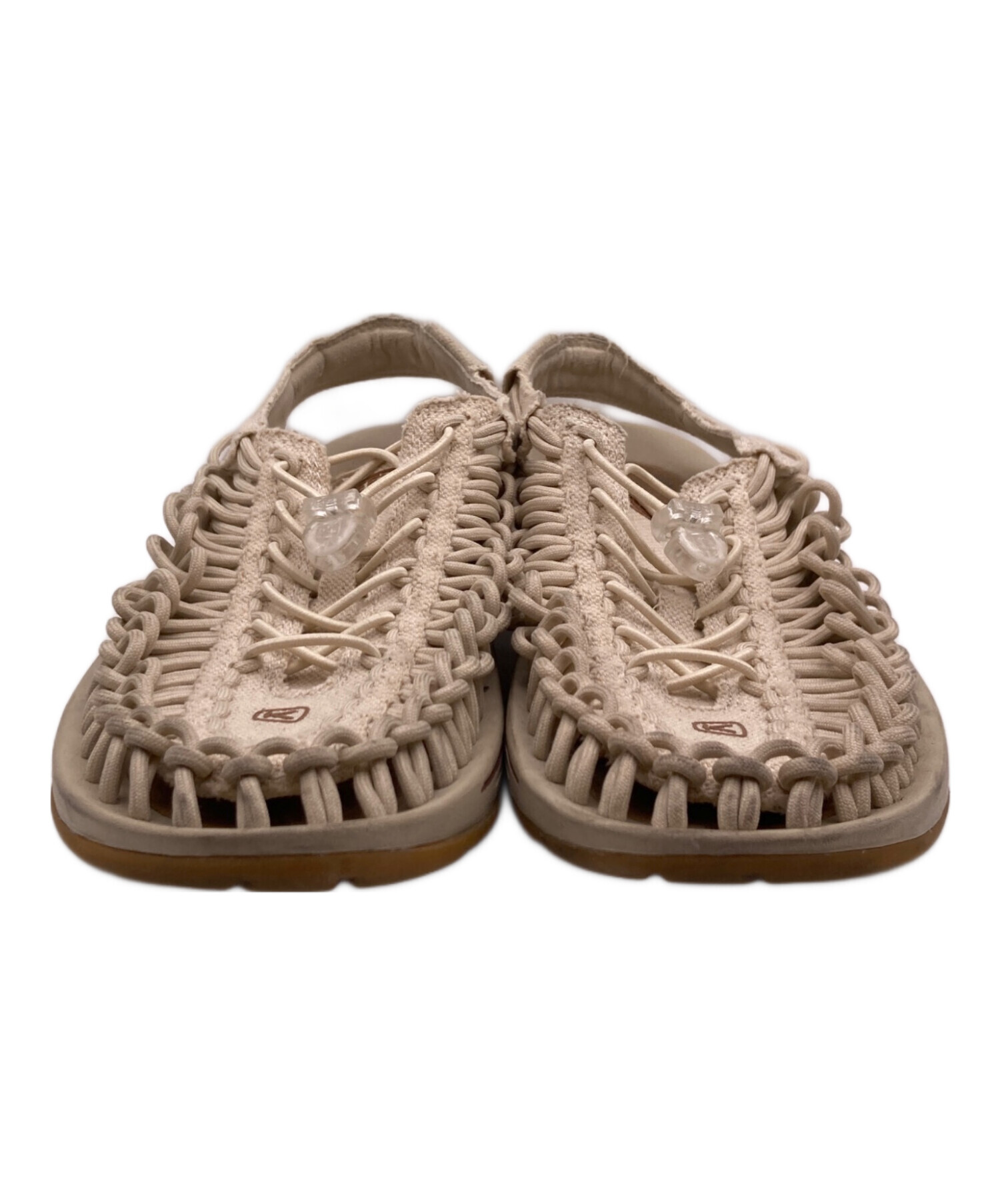 KEEN 編み込みサンダル ベージュ　ユニーク　28㎝ 中古・古着通販】KEEN (キーン) ユニーク キャンバスサンダル ベージュ