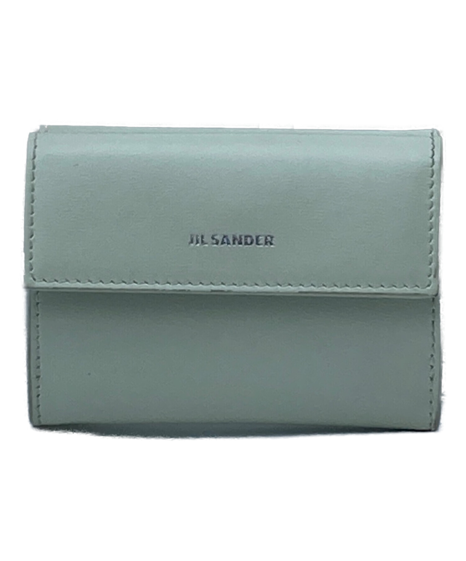 JIL SANDER ベビーウォレット 三つ折り財布　ジルサンダーライトグリーン 中古・古着通販】JIL SANDER (ジルサンダー) ベビーウォレット