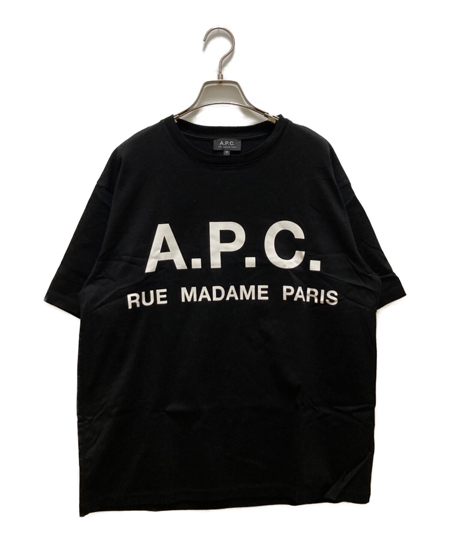 新品未使用　A.P.C. RUEMADAME PARIS Tシャツ ブラック L 中古・古着通販】A.P.C. (アーペーセー) Rue Madame Tシャツ ブラック