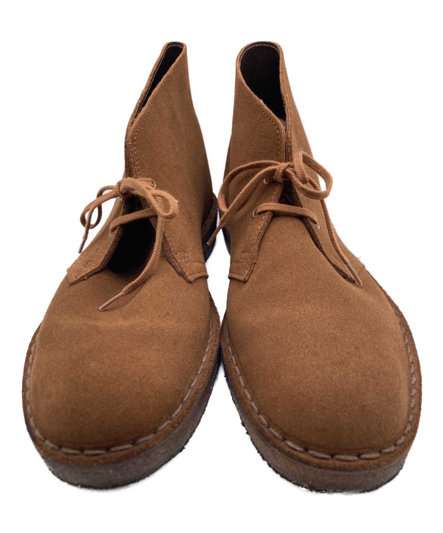 未使用級★Clarks ゴドニーレース ブラウン レザーシューズ ブーツ 中古・古着通販】CLARKS (クラークス) デザートブーツ ブラウン サイズ