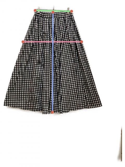 限定お値下げ！BEARDSLEY ギンガムチェックタフタギャザースカート 中古・古着通販】BEARDSLEY (ビアズリー) ギンガムチェックタフタ