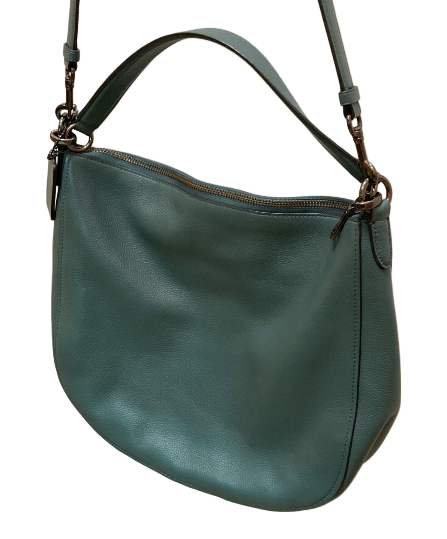 COACH 2way ショルダーバッグ グリーン 中古・古着通販】COACH (コーチ) 2WAYショルダーバッグ グリーン