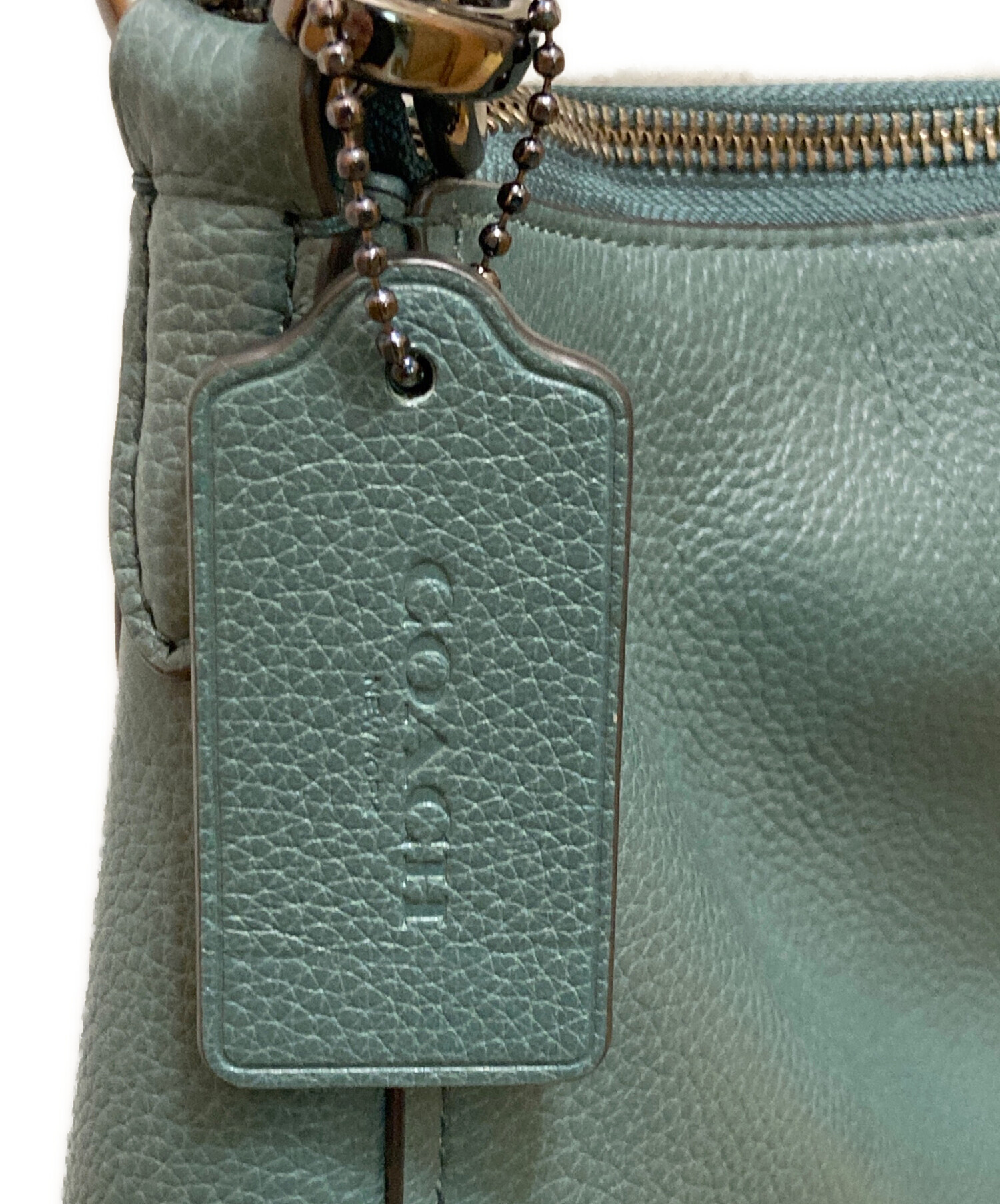COACH コーチ 2way ショルダーバッグ グリーン 中古・古着通販】COACH (コーチ) 2WAYショルダーバッグ グリーン