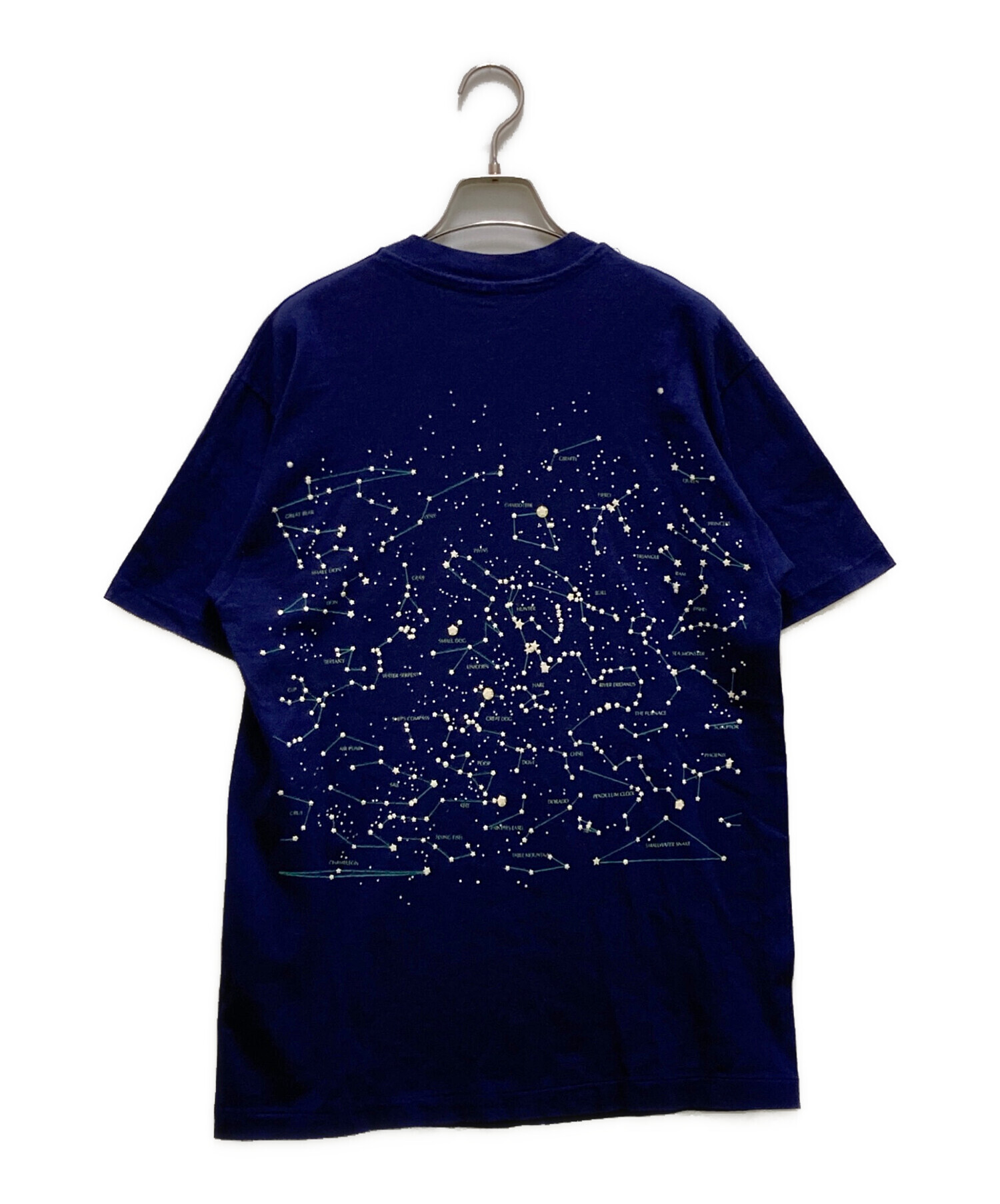 90s 星座 天体図 Tシャツ Hanes USA製 L シングルステッチ 中古・古着通販】Hanes (ヘインズ) 90S 星座Tシャツ ブルー サイズ:M