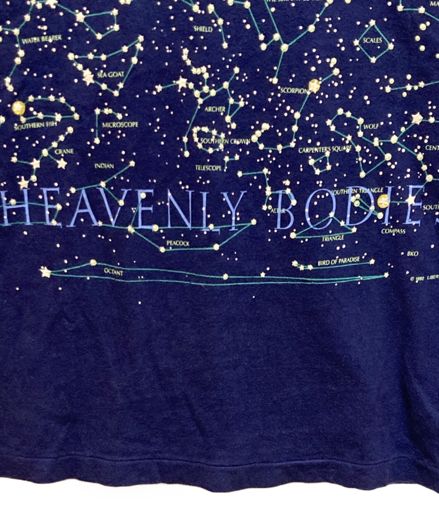 90s 星座 天体図 Tシャツ Hanes USA製 L シングルステッチ 中古・古着通販】Hanes (ヘインズ) 90S 星座Tシャツ ブルー サイズ:M