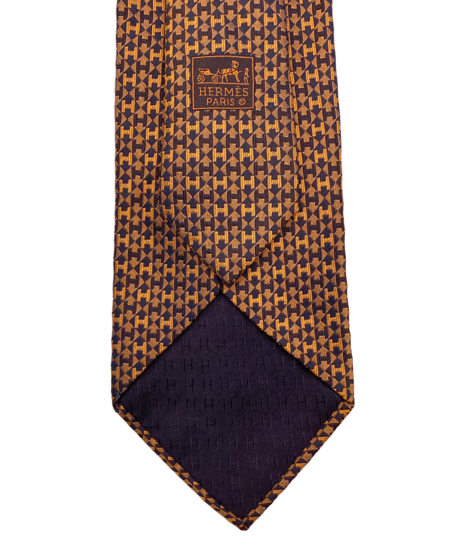 中古・古着通販】HERMES (エルメス) Hロゴジャガードネクタイ イエロー