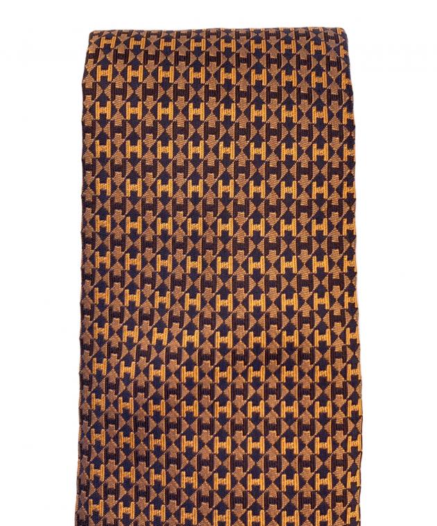 中古・古着通販】HERMES (エルメス) Hロゴジャガードネクタイ イエロー