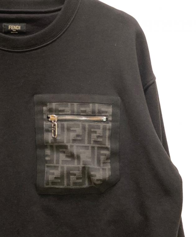 I*e様 FENDI FFロゴ ベルベット スウェットシャツ 中古・古着通販】FENDI (フェンディ) ロゴ入りコットンスウェット