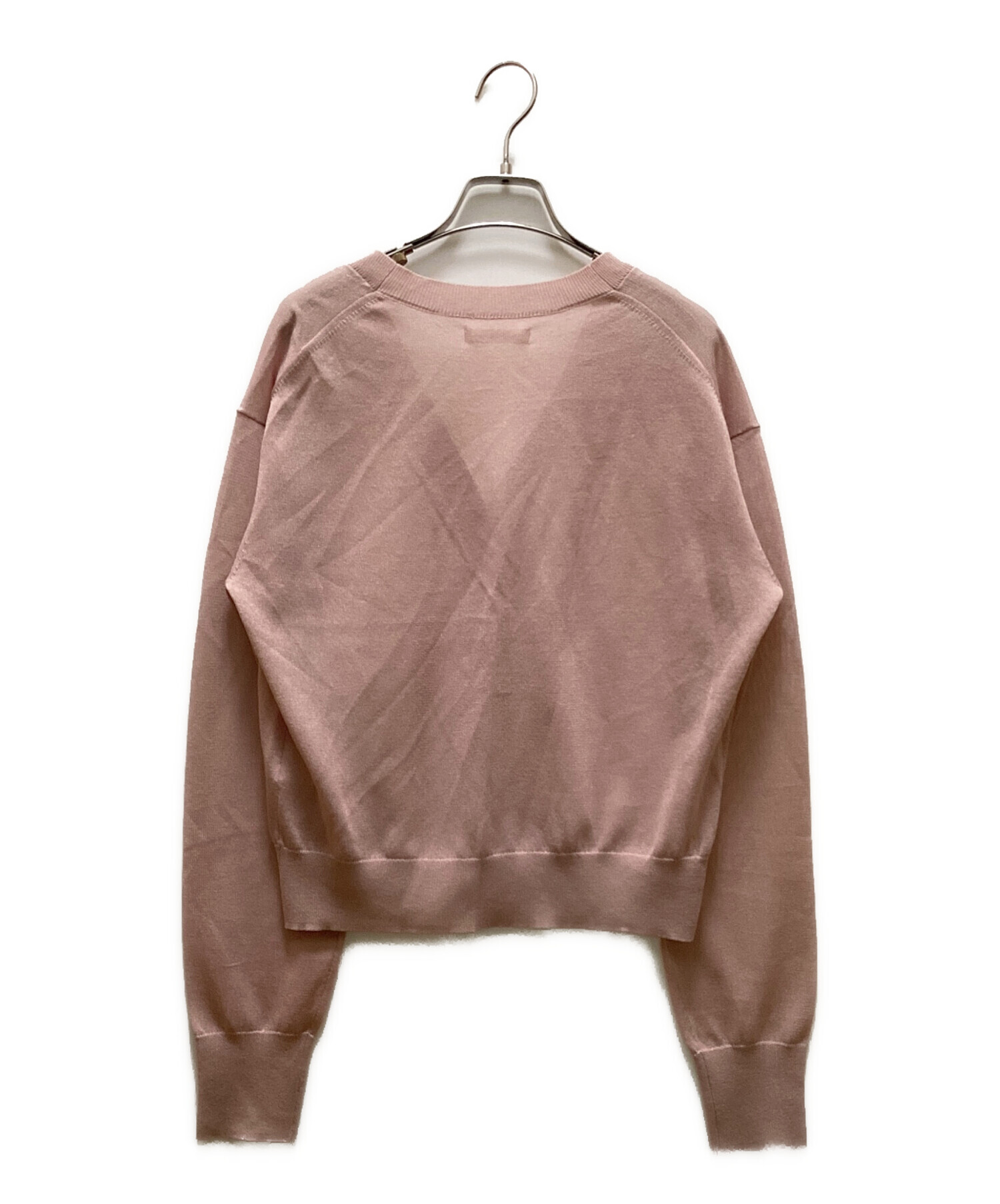 中古・古着通販】anuke (アンヌーク) Highgauge Sheer Cardigan ピンク