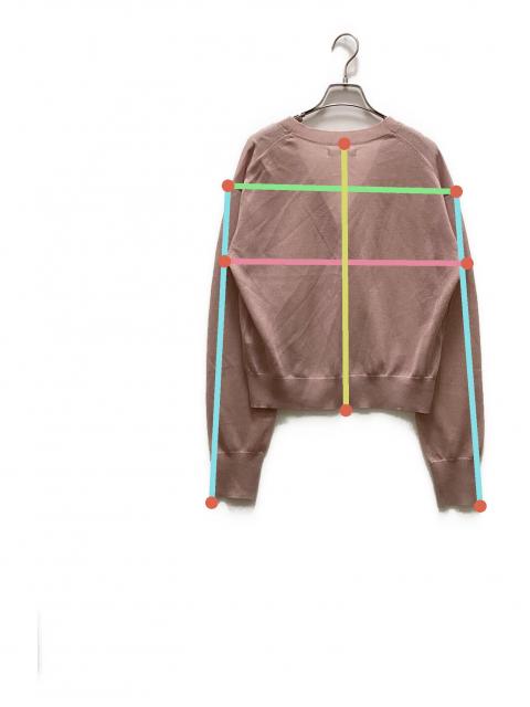 中古・古着通販】anuke (アンヌーク) Highgauge Sheer Cardigan ピンク