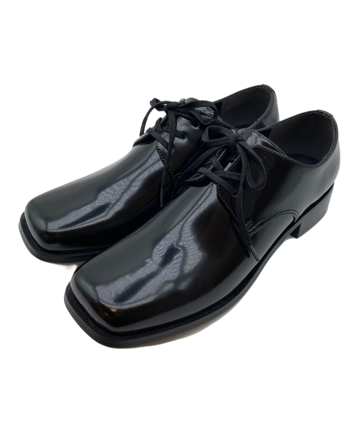 N*A様 今季　RIM.ARK リムアーク　Mesh shoes ブラック　36 中古・古着通販】RIM.ARK (リムアーク) Square toe blucher shoes