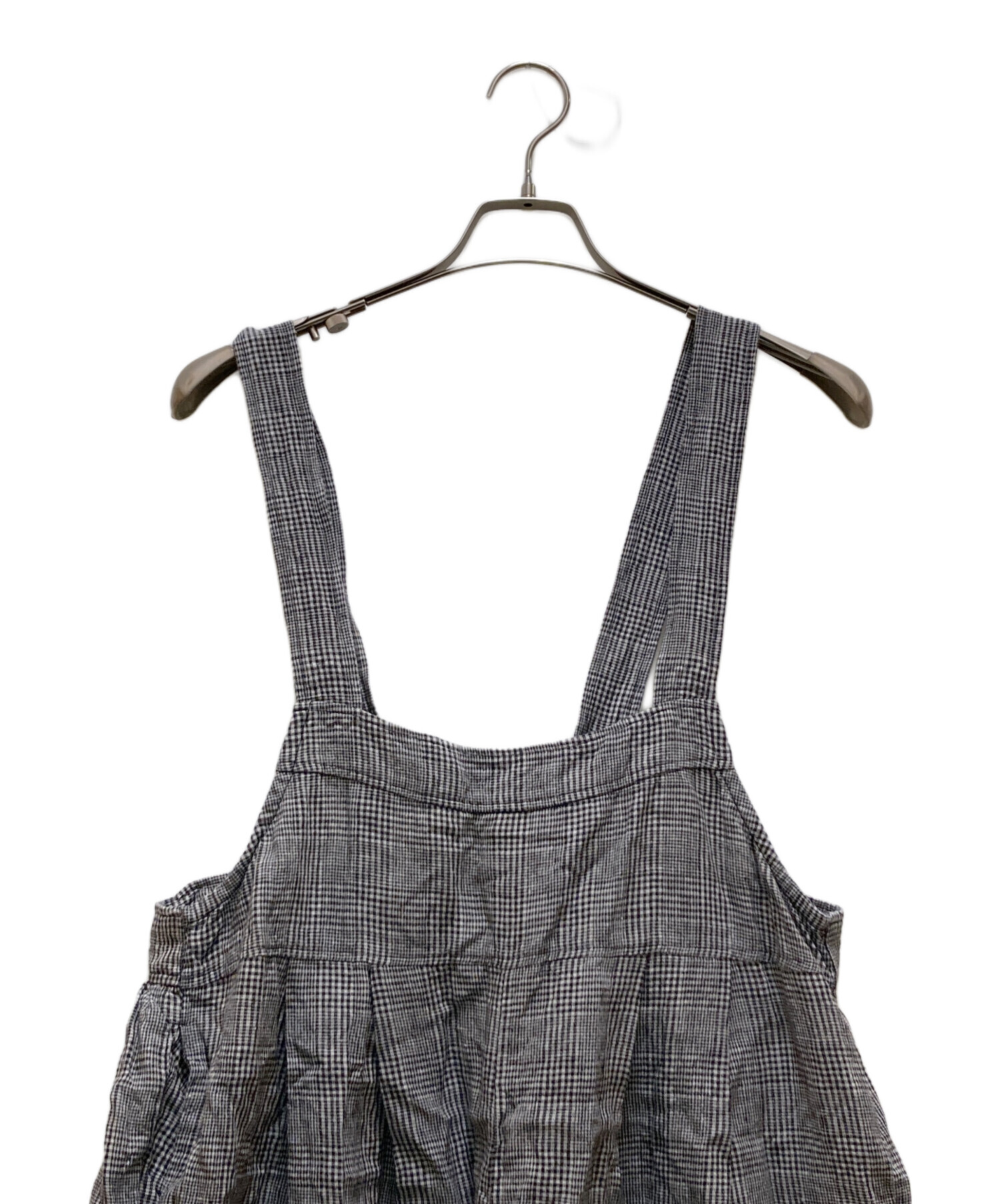 USED★nest Robe★ネストローブ★リネンサロペット 中古・古着通販】nest Robe (ネストローブ) グレンチェックリネン