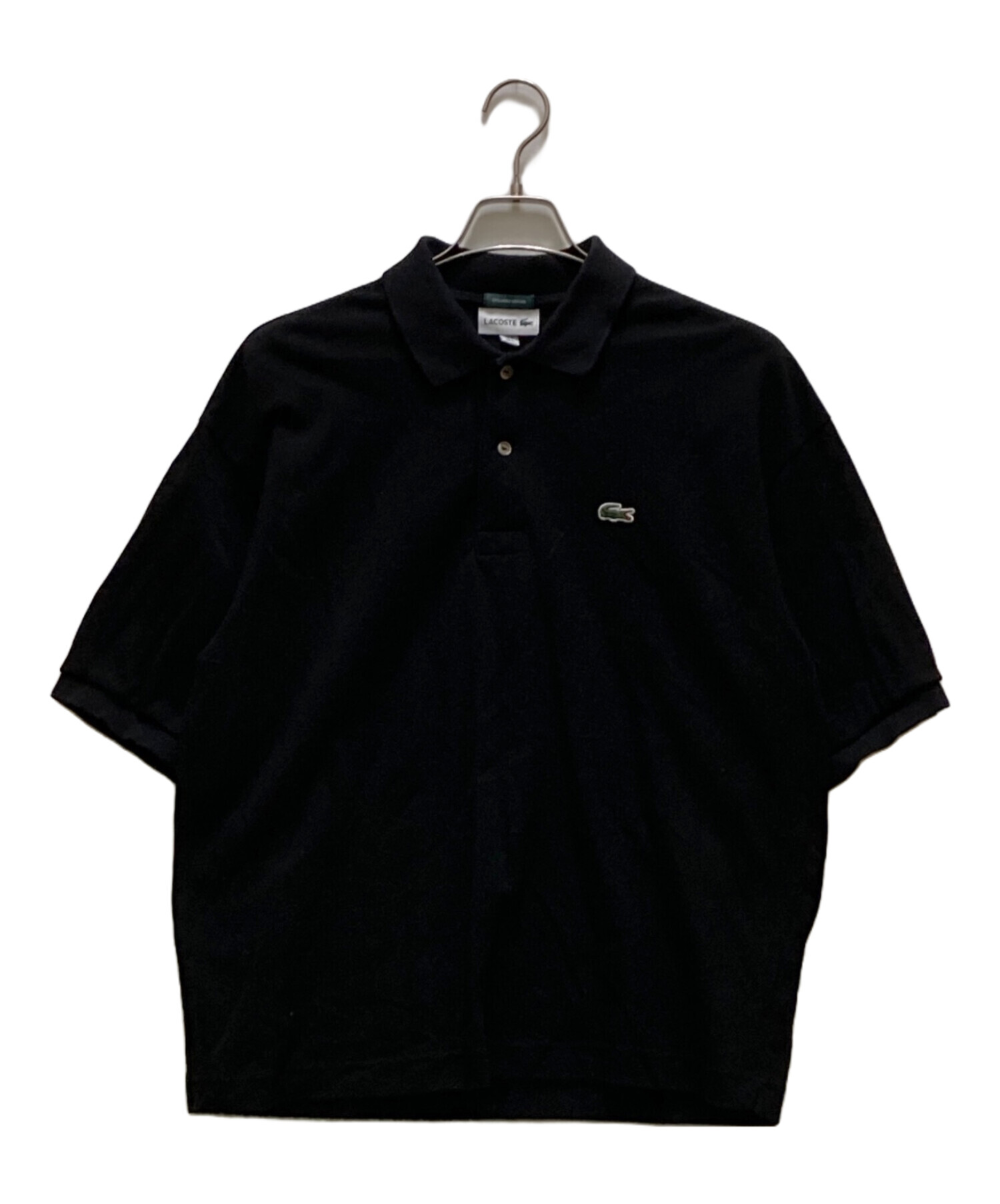 80s ブラック フレラコ フランス 製 ラコステ 鹿の子 ポロシャツ 4 黒 中古・古着通販】LACOSTE (ラコステ) 鹿の子ポロシャツ ブラック