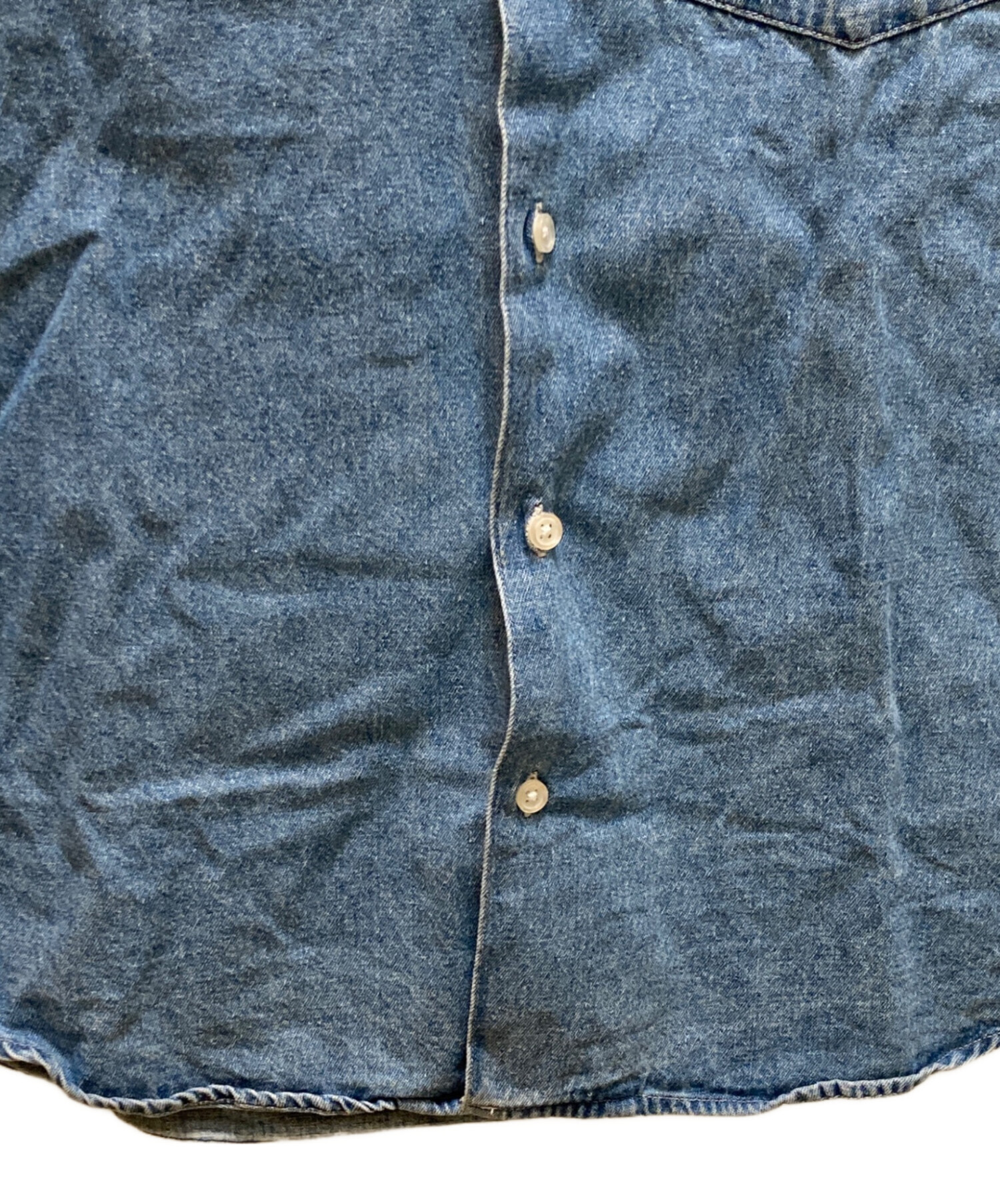 中古・古着通販】Supreme (シュプリーム) ロゴ刺繍 半袖デニムシャツ