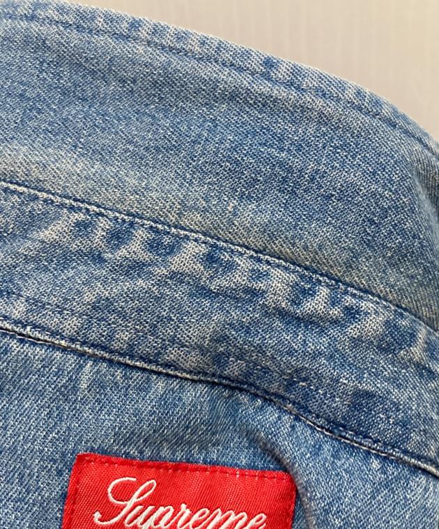中古・古着通販】Supreme (シュプリーム) ロゴ刺繍 半袖デニムシャツ