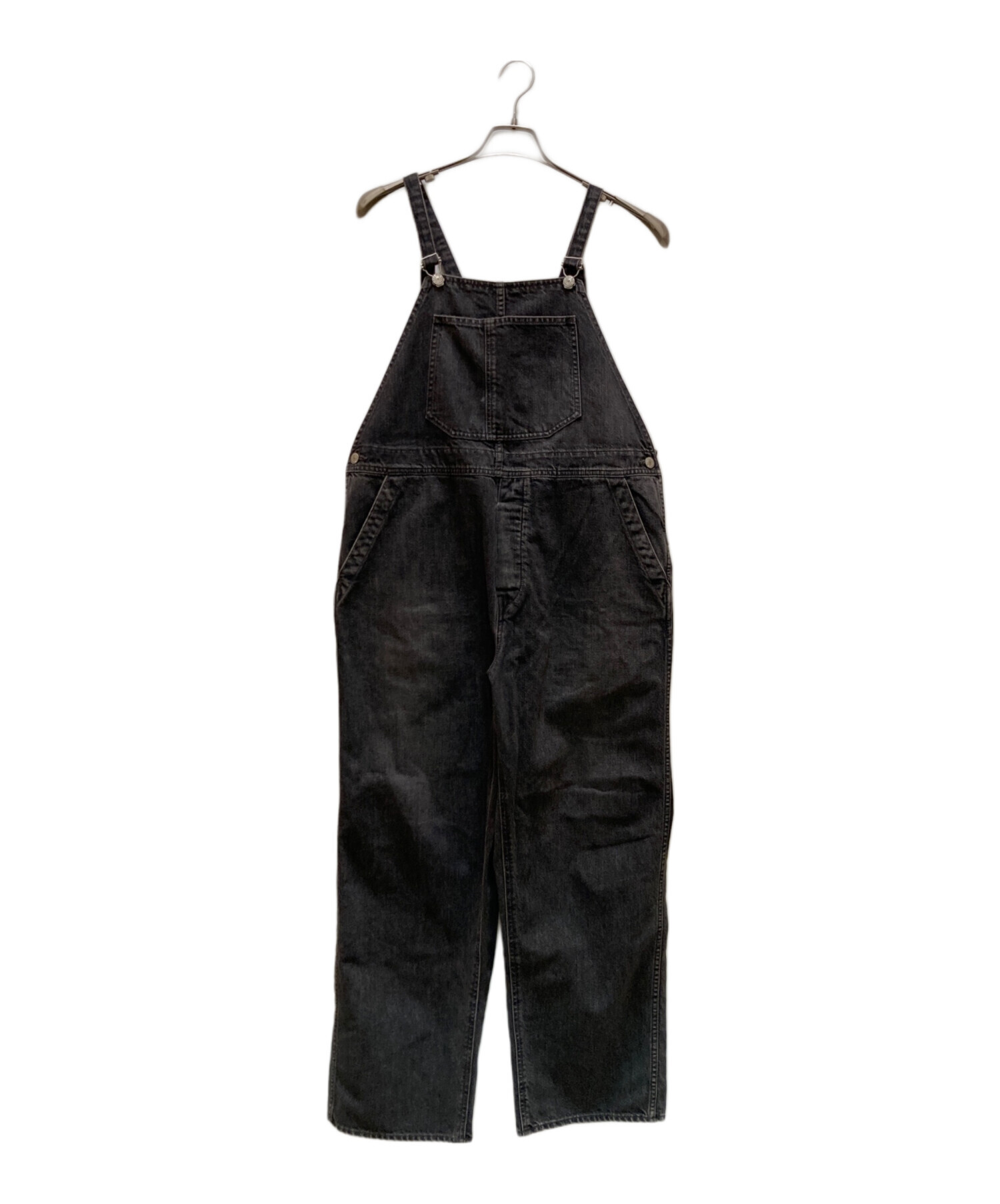 johnbull ブラック オーバーオール 中古・古着通販】JOHNBULL (ジョンブル) 11.5ozデニムオーバーオール