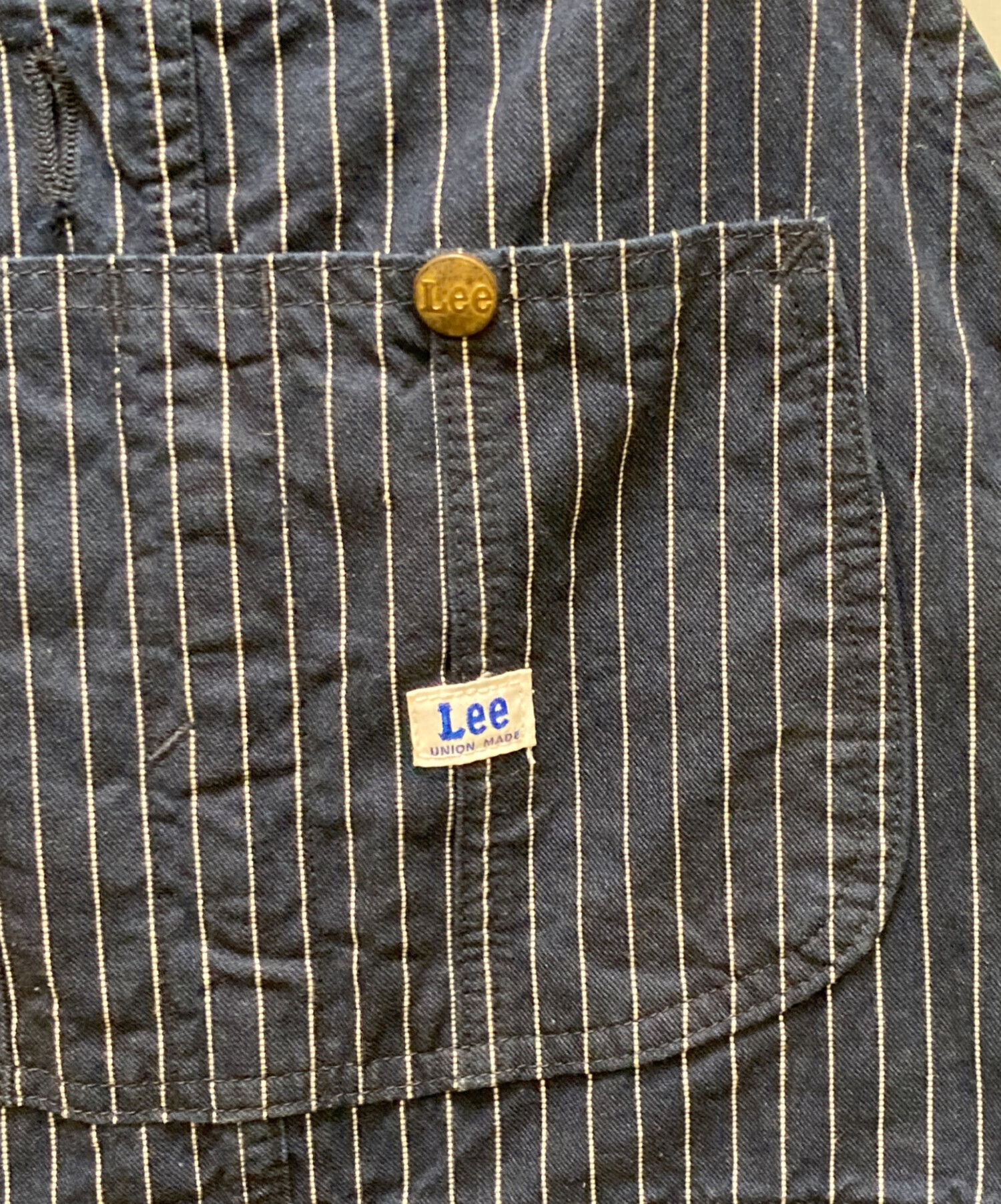 Lee 超巨大オーバーオール 5L 紺/白ストライプ 中古 中古・古着通販】LEE (リー) DUNGAREESオーバーオールパンツ ブルー
