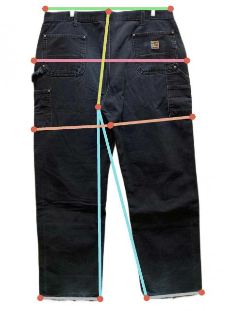 【中古】 デパート戦争 中古・古着通販】CarHartt (カーハート) Double Front Work Dungaree