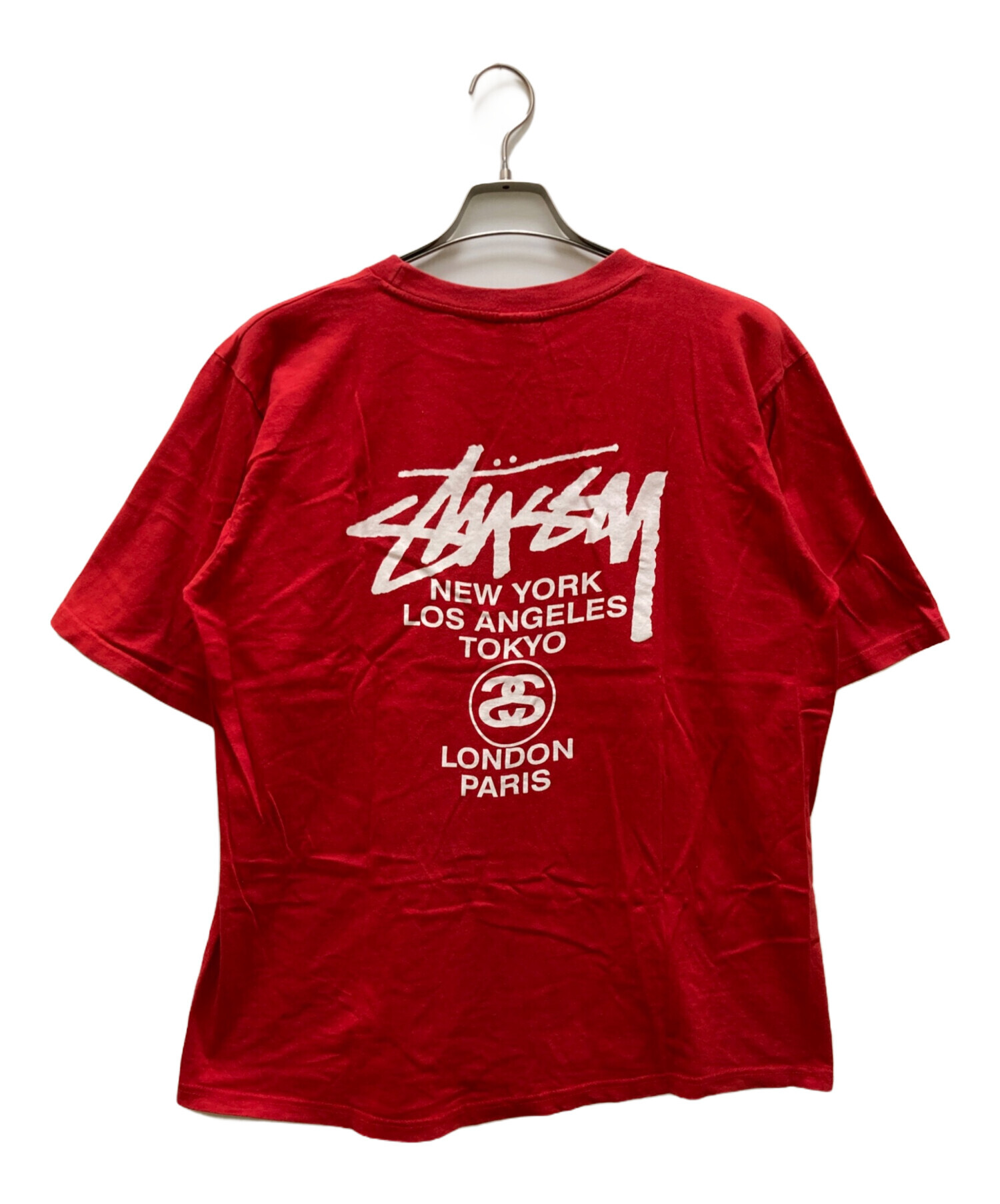 未開封　STUSSY スチューシー　Tシャツ　赤　L 中古・古着通販】stussy (ステューシー) 90sツアープリントTシャツ