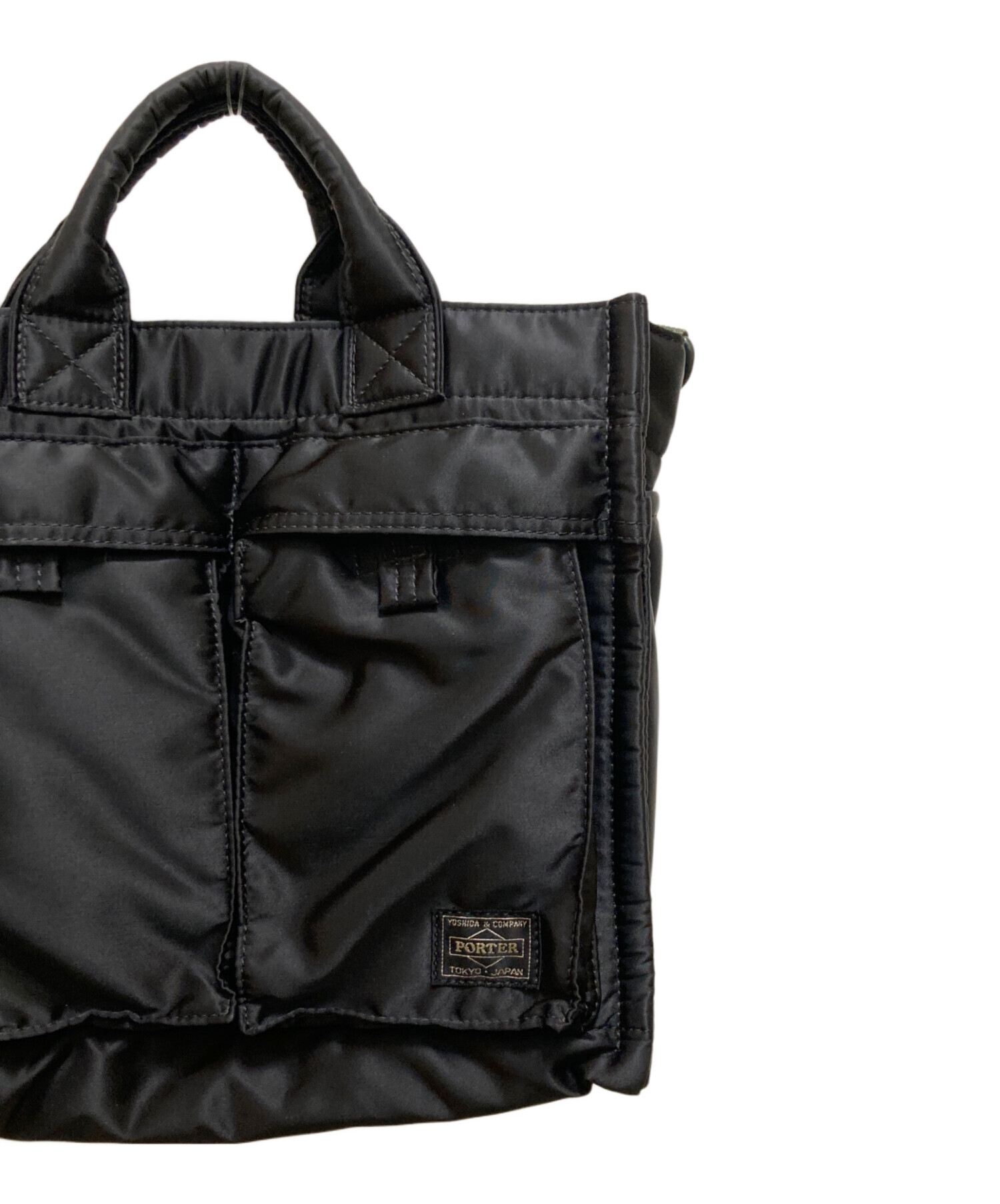 未使用✨ポーター PXタンカー 2way トートバッグ ブラック 中古・古着通販】PORTER (ポーター) PXタンカー 2WAYトートバッグ S