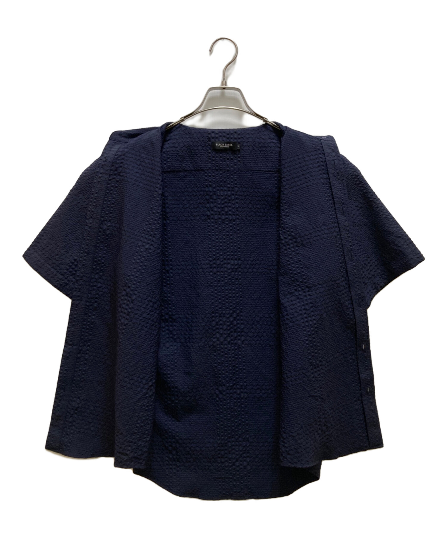 極美品 ブラックレーベルクレストブリッジ シアサッカー 半袖シャツ L ネイビー 中古・古着通販】BLACK LABEL CRESTBRIDGE (ブラックレーベル クレスト