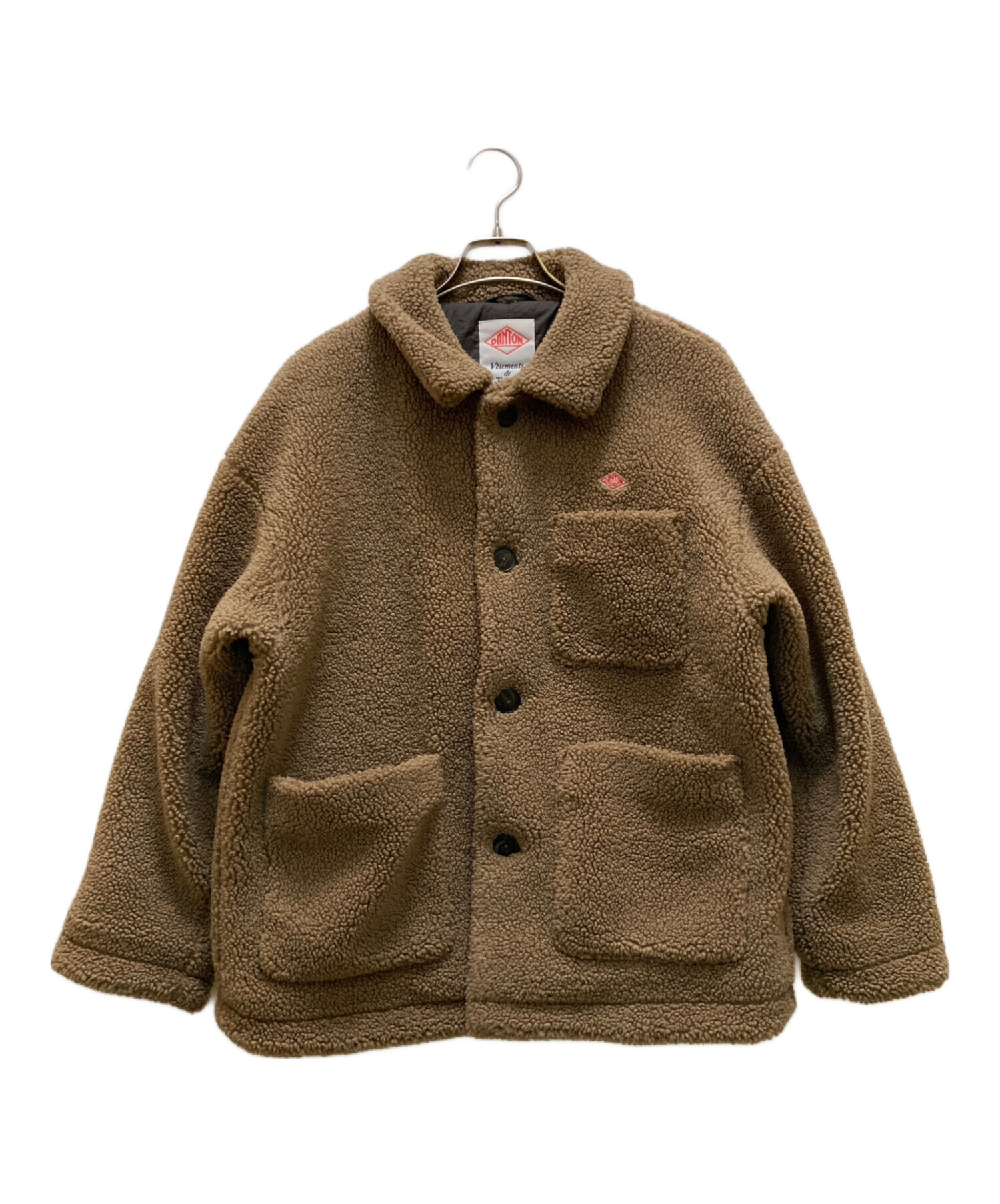 【美品】DANTON ライトブラウン　カバーオールジャケット サイズM 中古・古着通販】DANTON (ダントン) ライトボア 中綿カバーオール