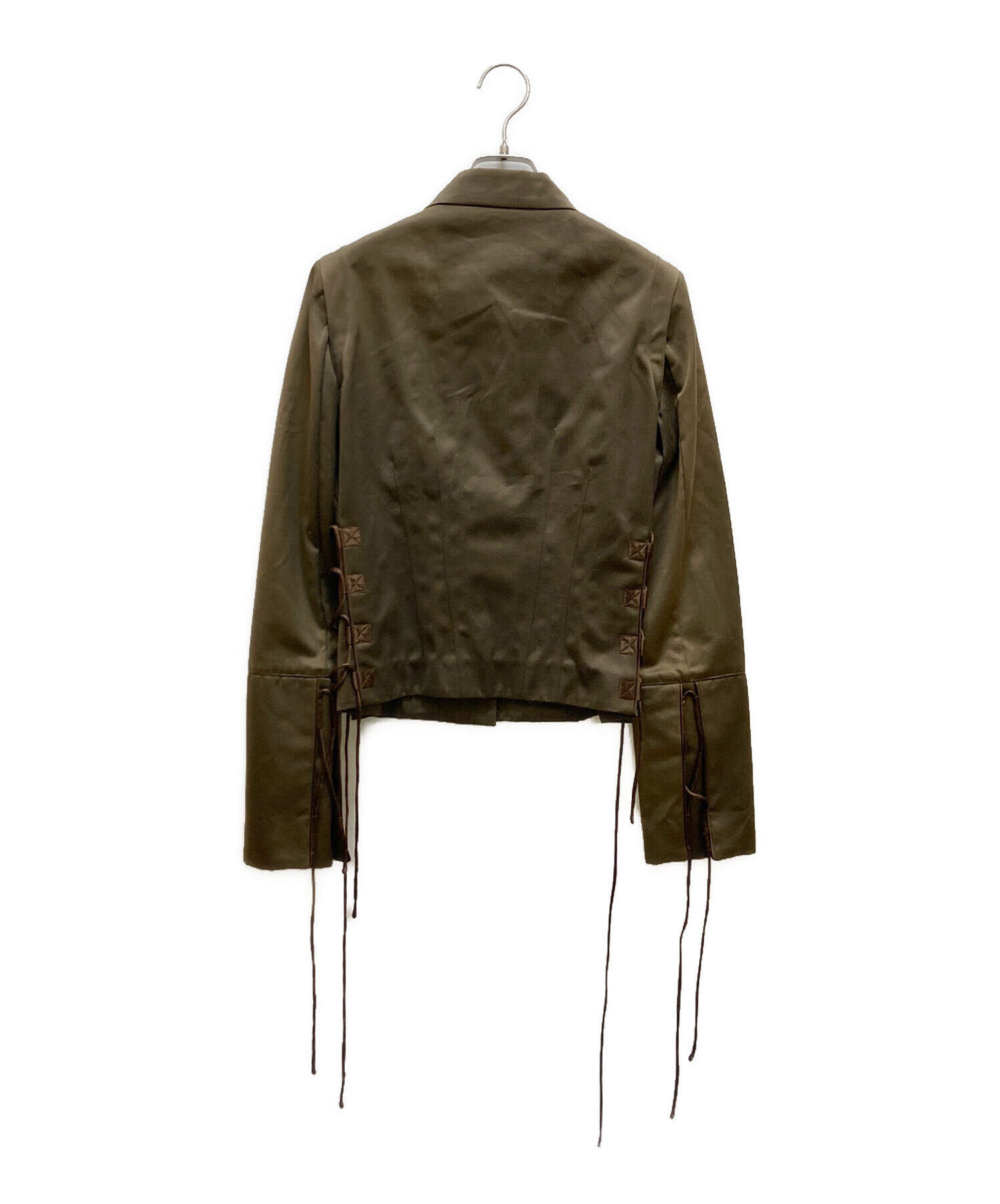 中古・古着通販】GUCCI (グッチ) サイドレースアップジャケット カーキ 