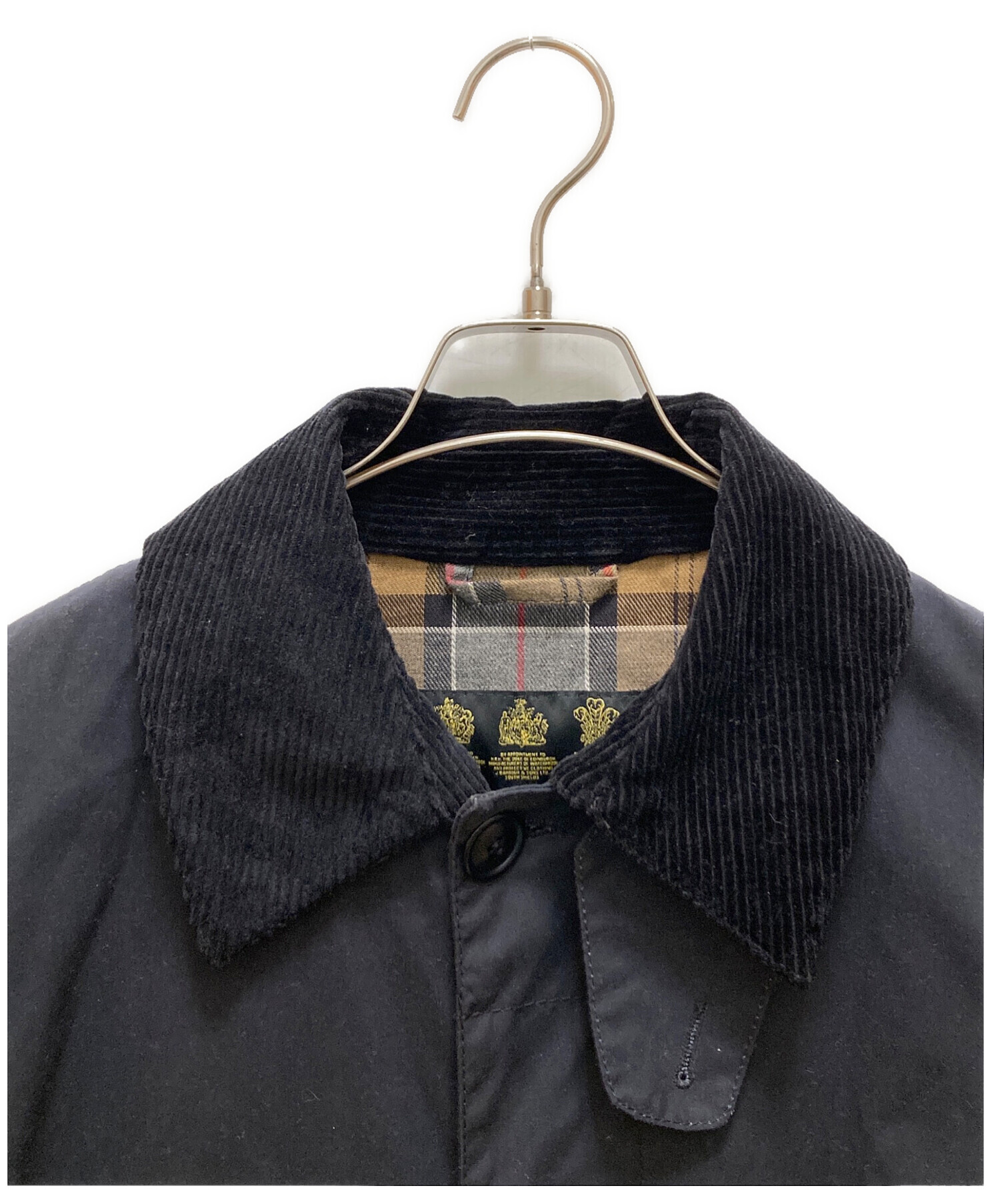未使用品に近い！Barbour ステンカラーコート 36 ネイビー 中古・古着通販】Barbour (バブアー) シングルブレスト ステンカラー