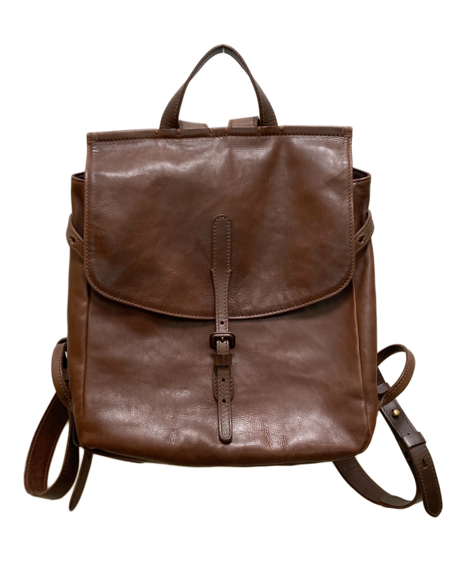 genten ブラウンレザーリュック 中古・古着通販】genten (ゲンテン) アヴィラ・ヌオーバ レザー