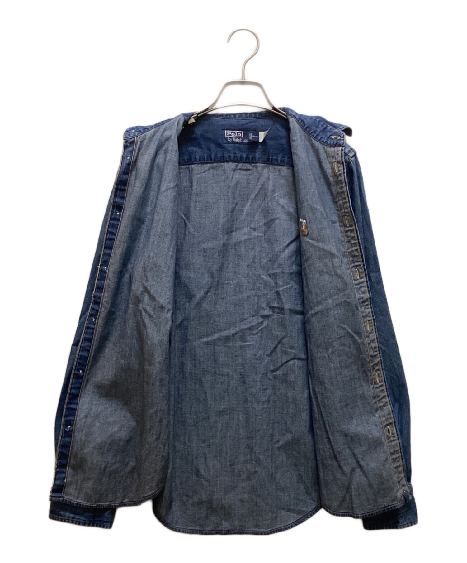 ま*お様 Ralph Lauren デニムシャツ 長袖 ボタンダウン 中古・古着通販】POLO RALPH LAUREN (ポロ・ラルフローレン) ボタン
