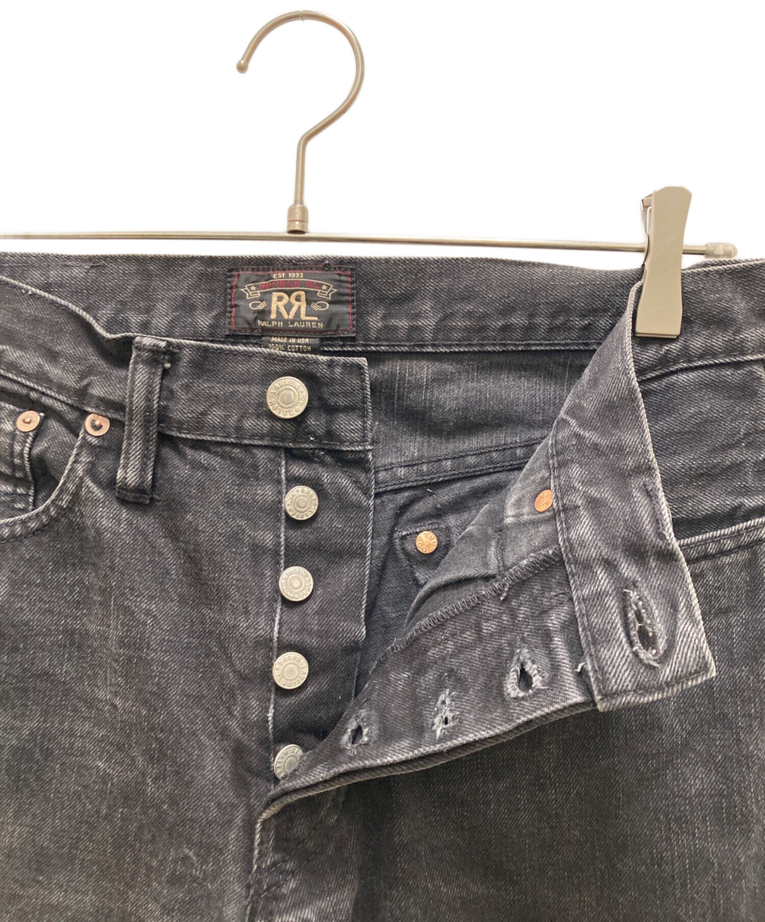 中古・古着通販】RRL (ダブルアールエル) カットオフブラックデニム