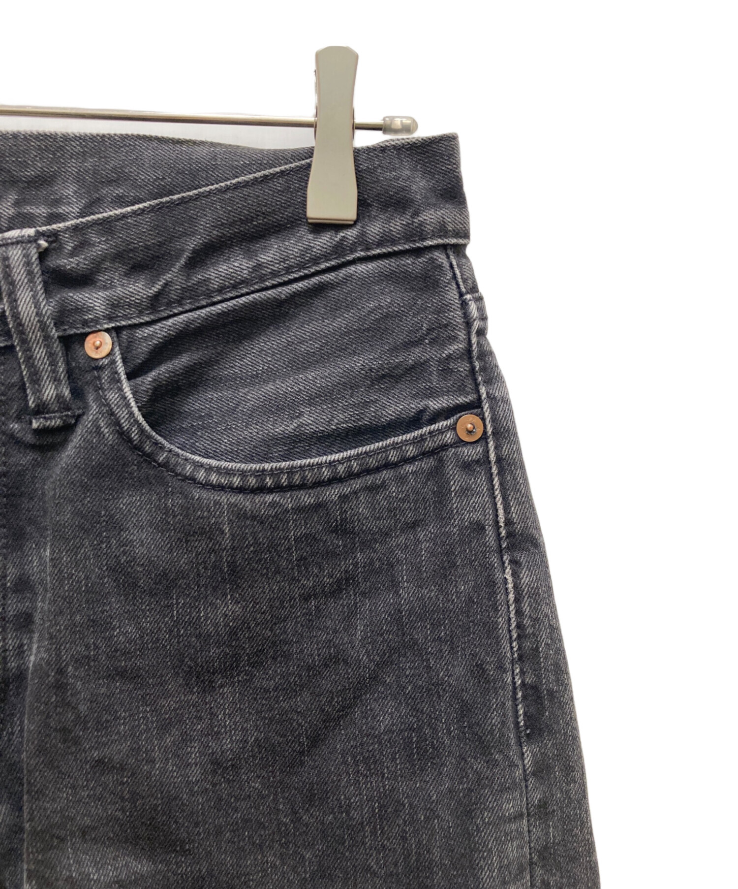 パ*ダ様 RRL ダブルアールエル ブラックデニムパンツ 中古・古着通販】RRL (ダブルアールエル) カットオフブラックデニム