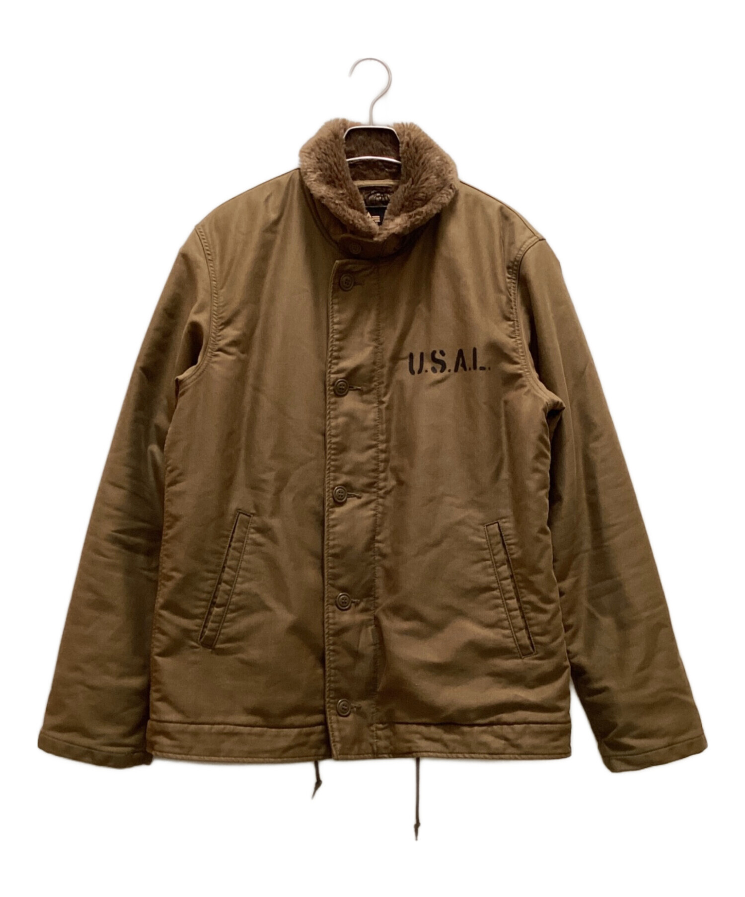 【美品】ALPHA N-1 デッキジャケット Lサイズ ブラウン 中古・古着通販】ALPHA (アルファ) N-1 デッキジャケット カーキ