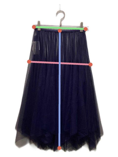 中古・古着通販】YUE (ユエ) チュールスカート ネイビー サイズ:M 未