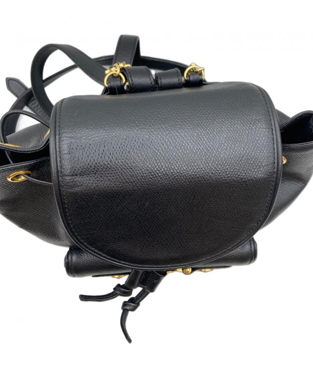 GIANNI VERSACE 黒リュック 中古・古着通販】GIANNI VERSACE (ジャンニ・ヴェルサーチ) レザーミニ