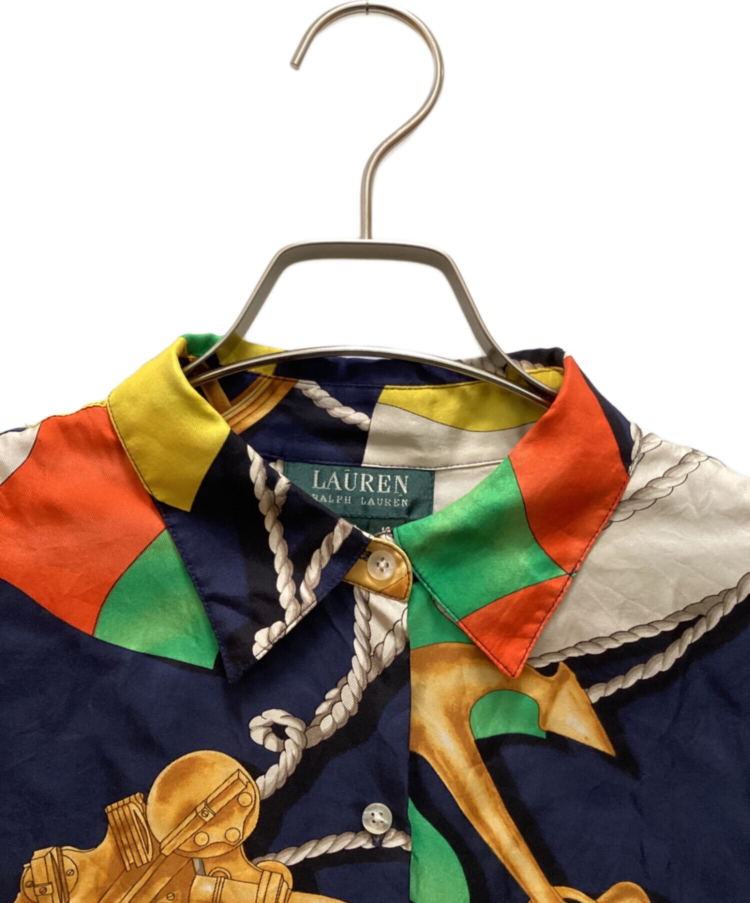 LAUREN ラルフローレン 馬具 スカーフ柄 シルク チュニック シャツ 中古・古着通販】LAUREN RALPH LAUREN (ローレン ラルフ ローレン) 総