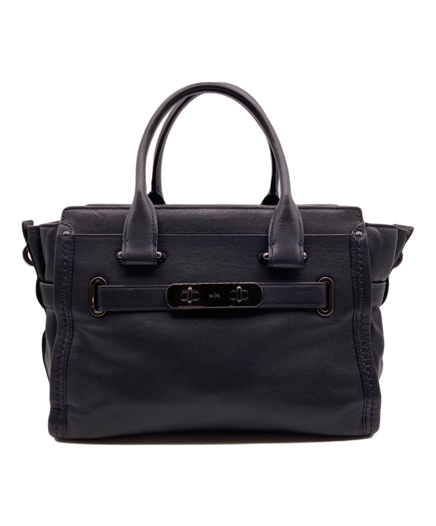 coach 2wayハンドバック　新品未使用　黒 中古・古着通販】COACH (コーチ) ターンロック2WAYバッグ ブラック