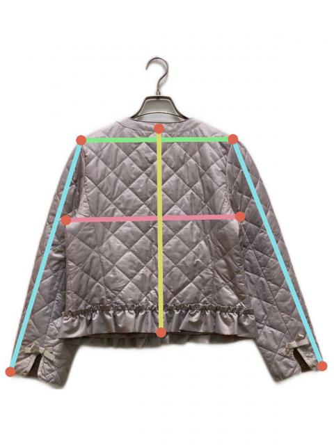 M’S GRACY エムズグレイシー 洗えるキルティングジャケット ピンク 38 中古・古着通販】M'S GRACY (エムズグレイシー) パールボタン フリル