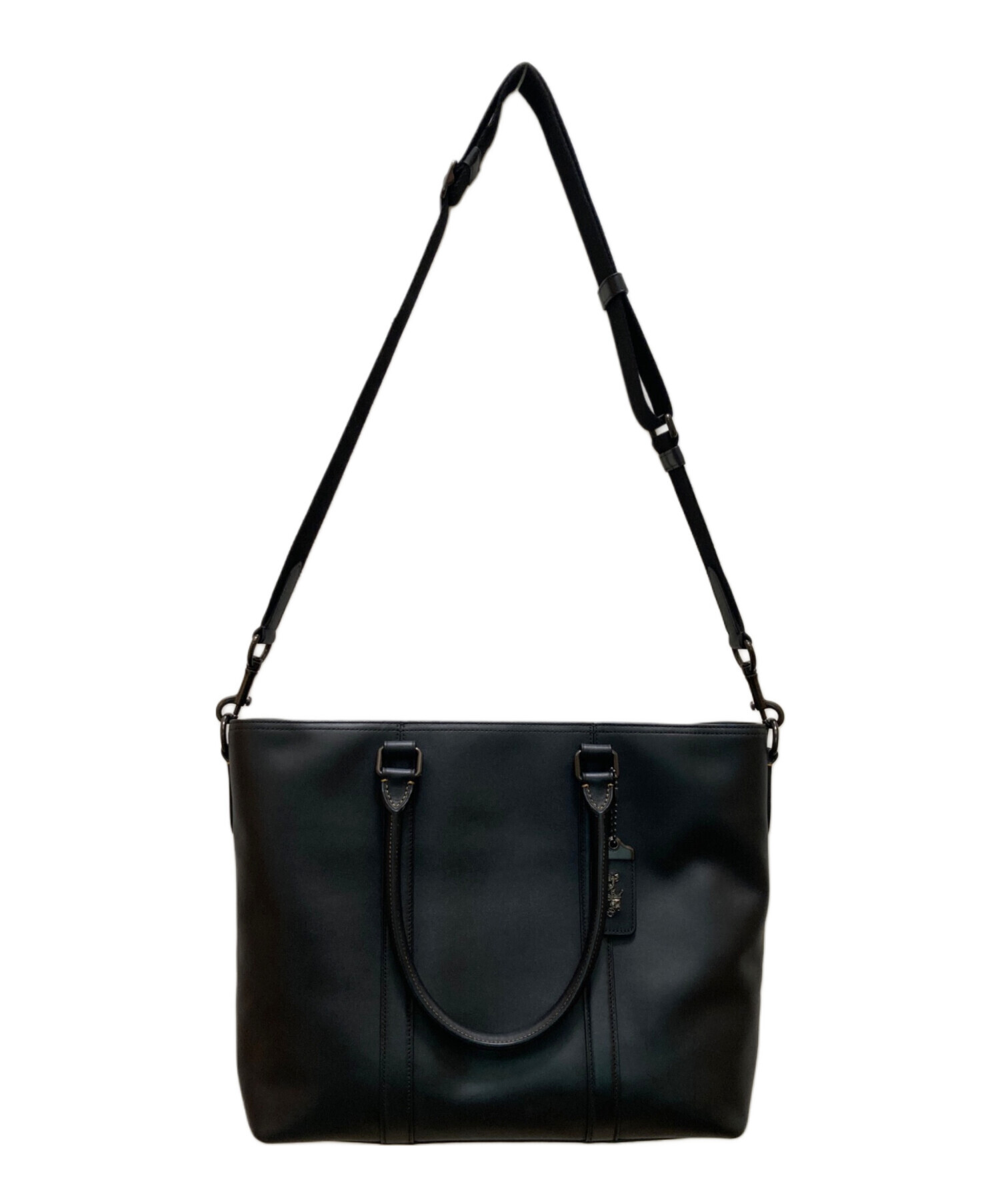 H413 良品✨コーチ メトロポリタン ビジネスバッグブラック レザー 2way 中古・古着通販】COACH (コーチ) メトロポリタン2WAYレザートート