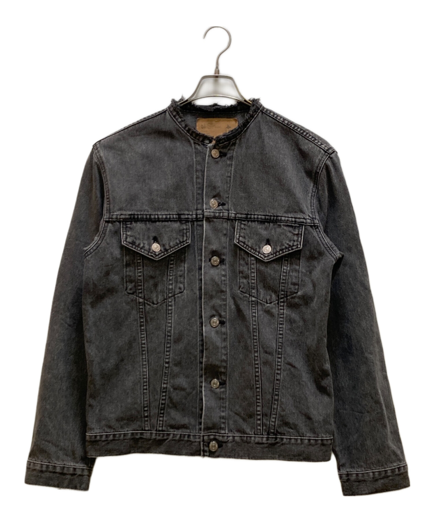 美中古 orslow オアスロウ コットンシェルジャケット ノーカラー L 中古・古着通販】orSlow (オアスロウ) 3rd ノーカラーデニムジャケット