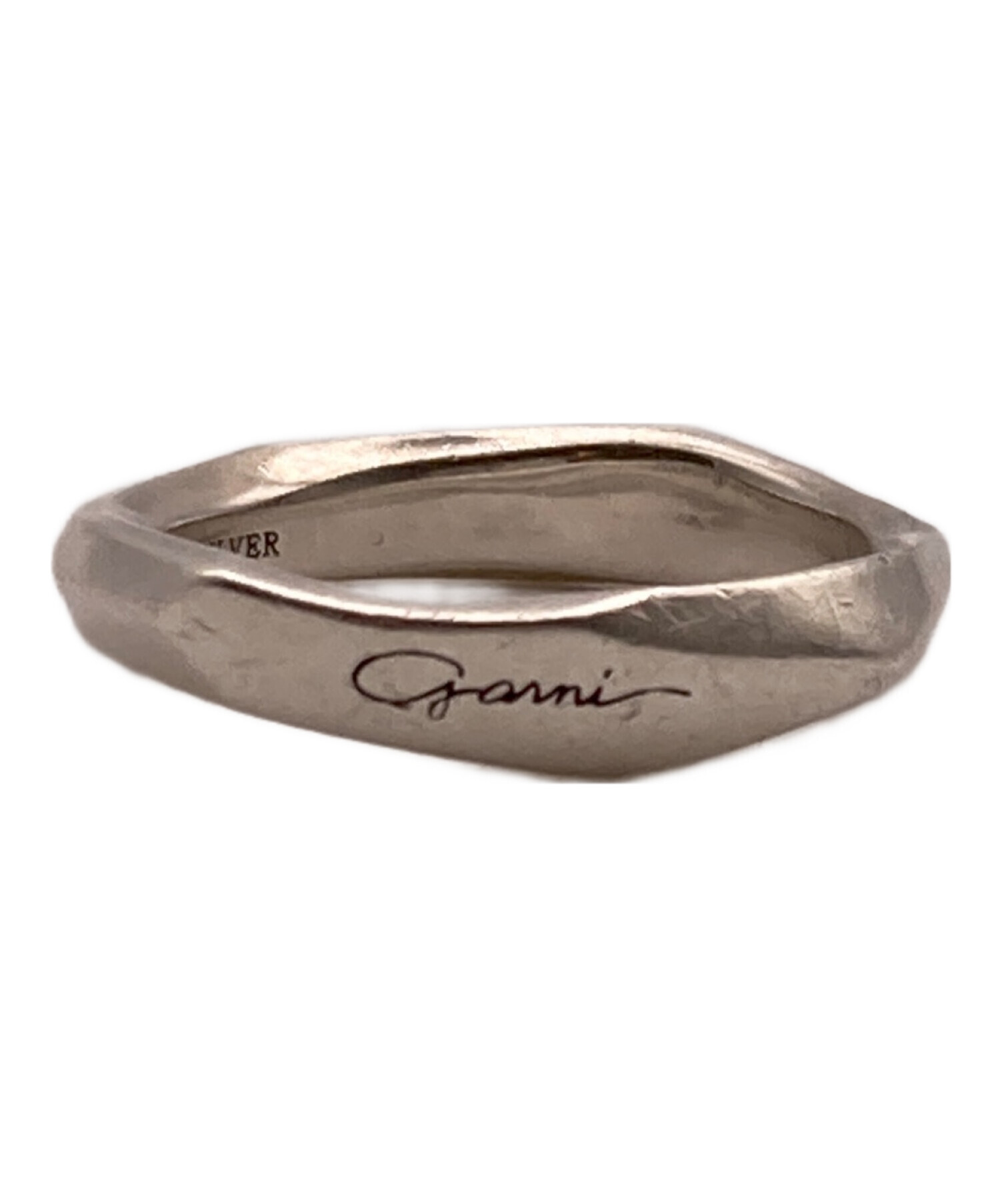 GARNI シルバーリング 15号程度 中古・古着通販】GARNI (ガルニ) クロッケリー リング - S シルバー